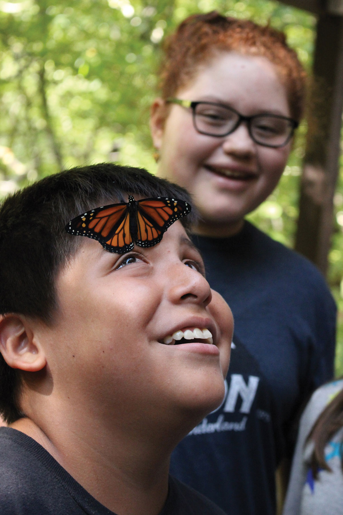 Cherokee Middle School students take part in a PAC monarch butterfly tagging program. In a typical school year, more than 14,000 students and several thousand adults participate in the PAC program. Provided by Parks as Classrooms.